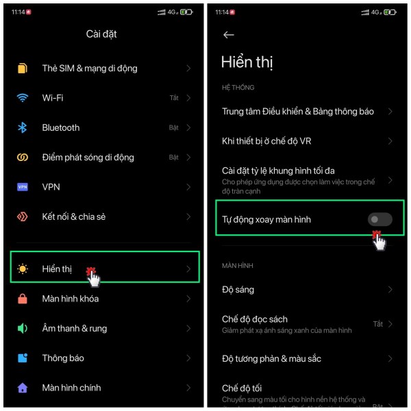 Cách vô hiệu chức năng xoay màn hình Android